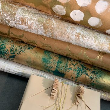 GESCHENKSPAPIER, HANDBEMALT, UNIKATE